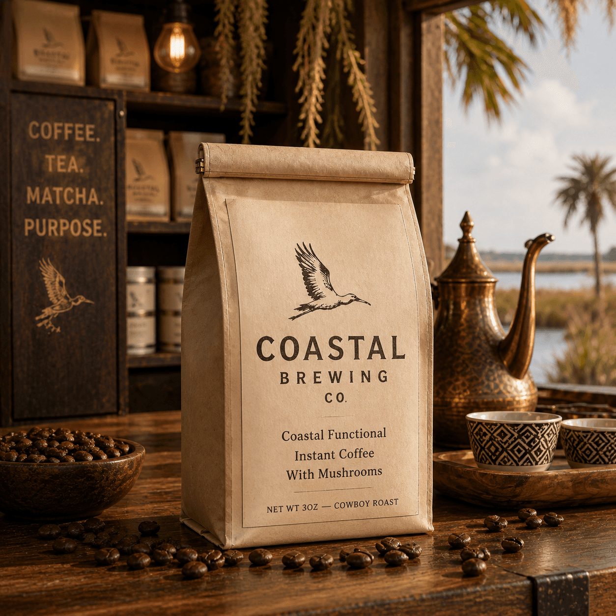 Coastal Functional Instant Coffee With Mushrooms